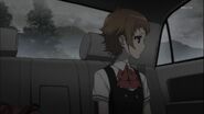 Aya leaving Yomiyama in her family car.