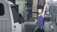 Aya with her casual clothes in Episode 4.