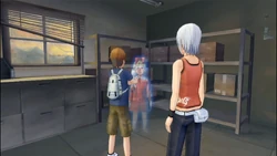 Matt giving Kelly her doll