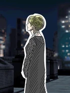 Margaret staring at the lighthouse