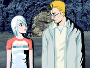 Ashley holding hands with her father