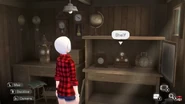 Ashley in a room with clocks