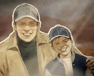 Kyle's photo of himself as a child alongside Chris