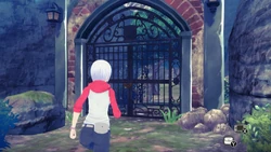 A gate on the island