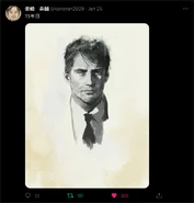 2022-01-28.png (179 KB) Kyle Hyde drawn to commemorate the 15th anniversary of Hotel Dusk (tweet)