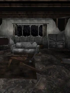 J's childhood home, which was burned in 1991, in his nightmare