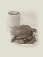 Kyle's lunch: Lucky's Café California Burger and coffee (Chapter 3)