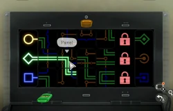 An electric lock puzzle