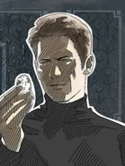 Looking at the Scarlet Star in his hand