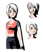 Early concept art of Ashley