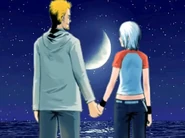 Ashley holding hands with her father