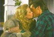 The first kiss of Adam (Ed Fry) and Vicky (Anne Heche) - Late December 1987