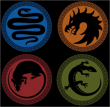 School team house logos Game of Thrones Style