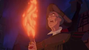 Frollo ist bereit mit der Fackel ...