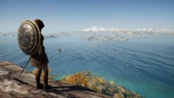 Iokaste überblickt die Gegend