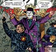 "Öffnen Sie Ihre hungrigen Brieftaschen!" - Joker im Comic zum Film (Text: Dennis O'Neil, Zeichnungen: Jerry Ordway)