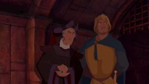 Frollo lächelt sadistisch, als ein Schmerzensschrei durch den Raum hallt.