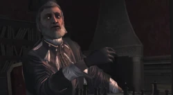 Carlo spielt mit dem Dogen Schach