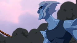 Junior kämpft auf der Brücke