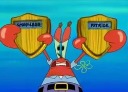 Die Reaktionsgesichter von Herrn Krabs