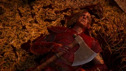 Ivar stirbt mit der Axt in Händen