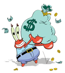 Die Reaktionsgesichter von Herrn Krabs