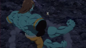 Meliodas trennt Drole die Arme ab