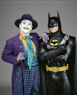 Publicity-Foto von Jack Nicholson als Joker & Michael Keaton als Batman