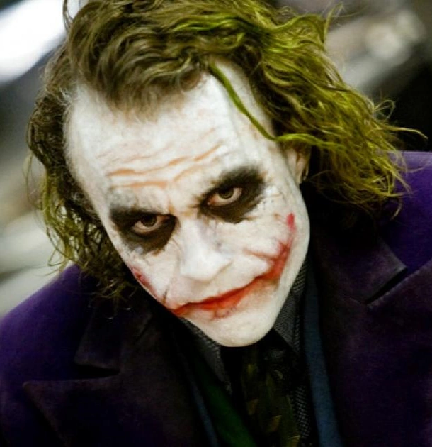 Heath Ledger Joker Gesicht