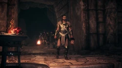 Deimos bringt Elpenors abgetrennten Kopf zum Kult