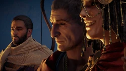 Kleopatra und Caesar feiern ihren Triumph