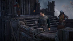 WigmundAufMauer.jpg (286 KB) Wigmund beobachtet das feindliche Heer