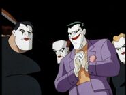 Der Joker und sein Schläger-Trio Knuckles, Vinnie und Kowalsky.