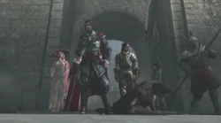Cesare attackiert Monteriggioni