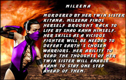 Guymay on X: #Mileena:We are the same #MK1 Baraka really amazed me, his  tragic backstory makes the audience have great empathy with him.And his  design is really cool this time Wow,it seems