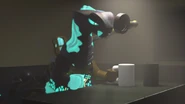 Glutinous is waiting for Ninjas at the Ninjago City Police Station