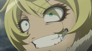 Tanya's creepy smile.