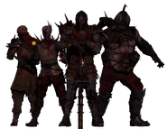 The Knight with his Faithful Three