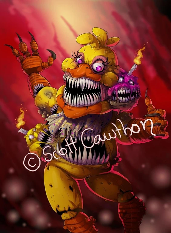 Nightmare Fredbear (FanArt Already Existing, LadyFiszi)