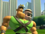 Jorgen fused with Professor Calamitous in 3-D