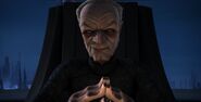 Darth Sidious as "Chancellor Palpatine".