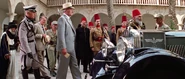 Vogel watching the Sultan taking an interest in Donovan's car.