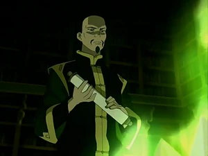 Seeing him as a threat to Ba Sing Se's stability, Long Feng contemplated a way to quietly deal with Avatar Aang.