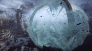 An Active Shaper Ice Bubble during Icetide