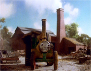 Trevor before being saved from scrap by Bright Eyes, Doki, Ernie, Thomas, and Edward