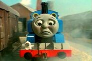 Thomas upset because he is late for the first time