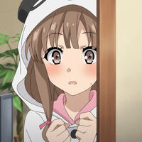 Anime girl with panda hoodie