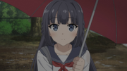 Shoko introduces herself to Sakuta and Mai
