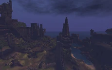 A view of the ruins on Tortage.