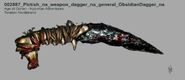 002887 Pictish na weapon dagger na general ObsidianDagger na